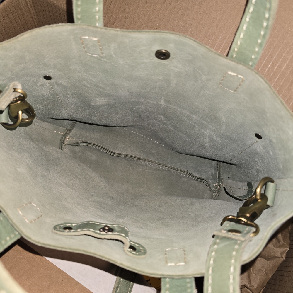 Portland Leather Cucumber Mini Crossbody - Picture 3 of 5
